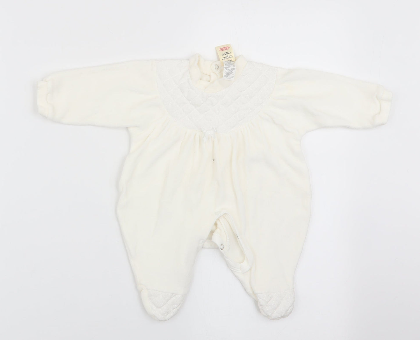 Adams Girls Ivory   Babygrow One-Piece Size 3-6 Months