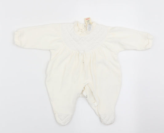 Adams Girls Ivory   Babygrow One-Piece Size 3-6 Months