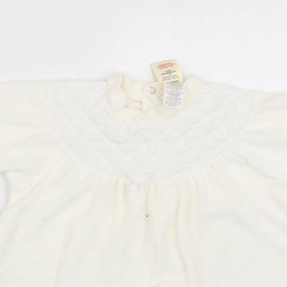 Adams Girls Ivory   Babygrow One-Piece Size 3-6 Months