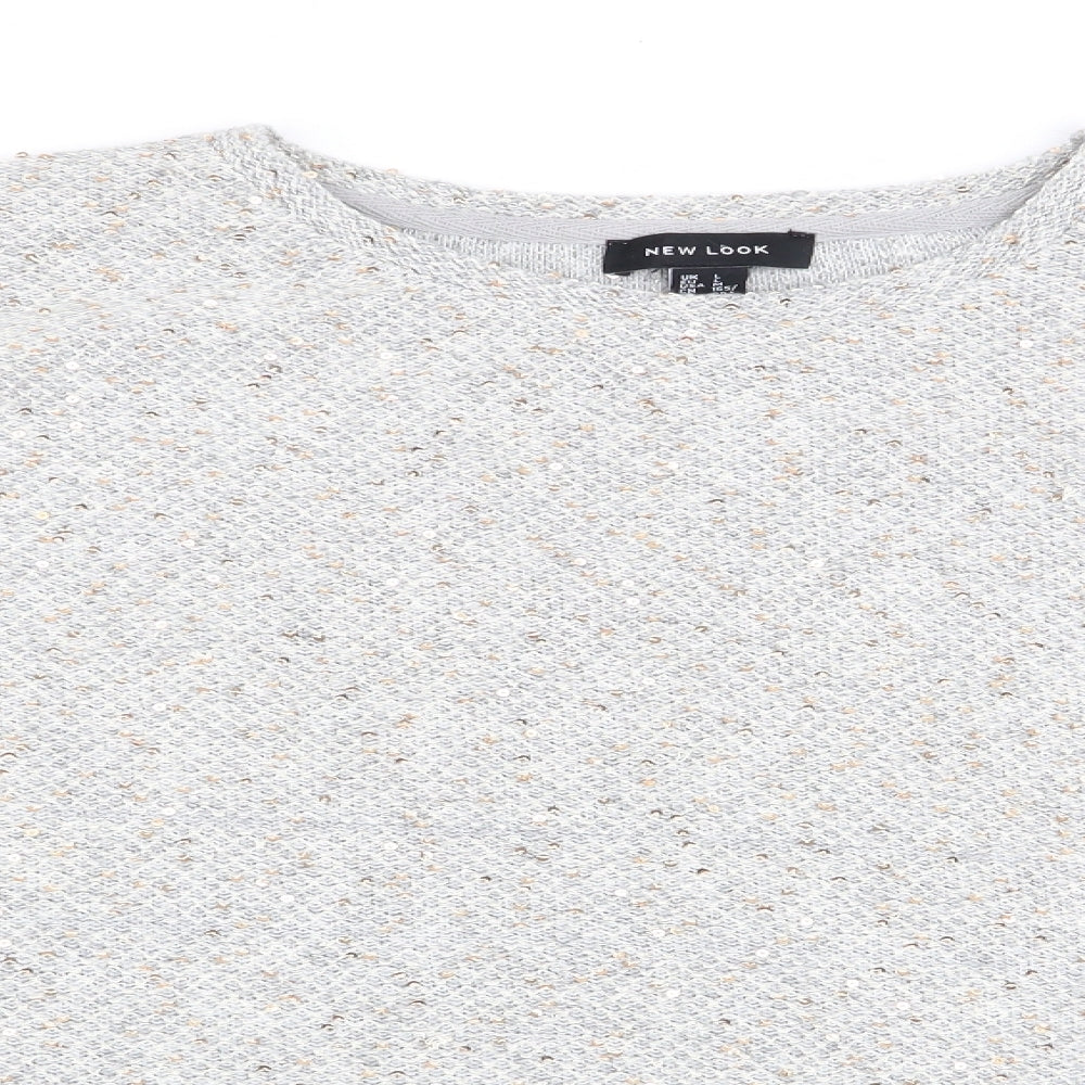 Womens UK Size L New Look Grey Pullover Jumper