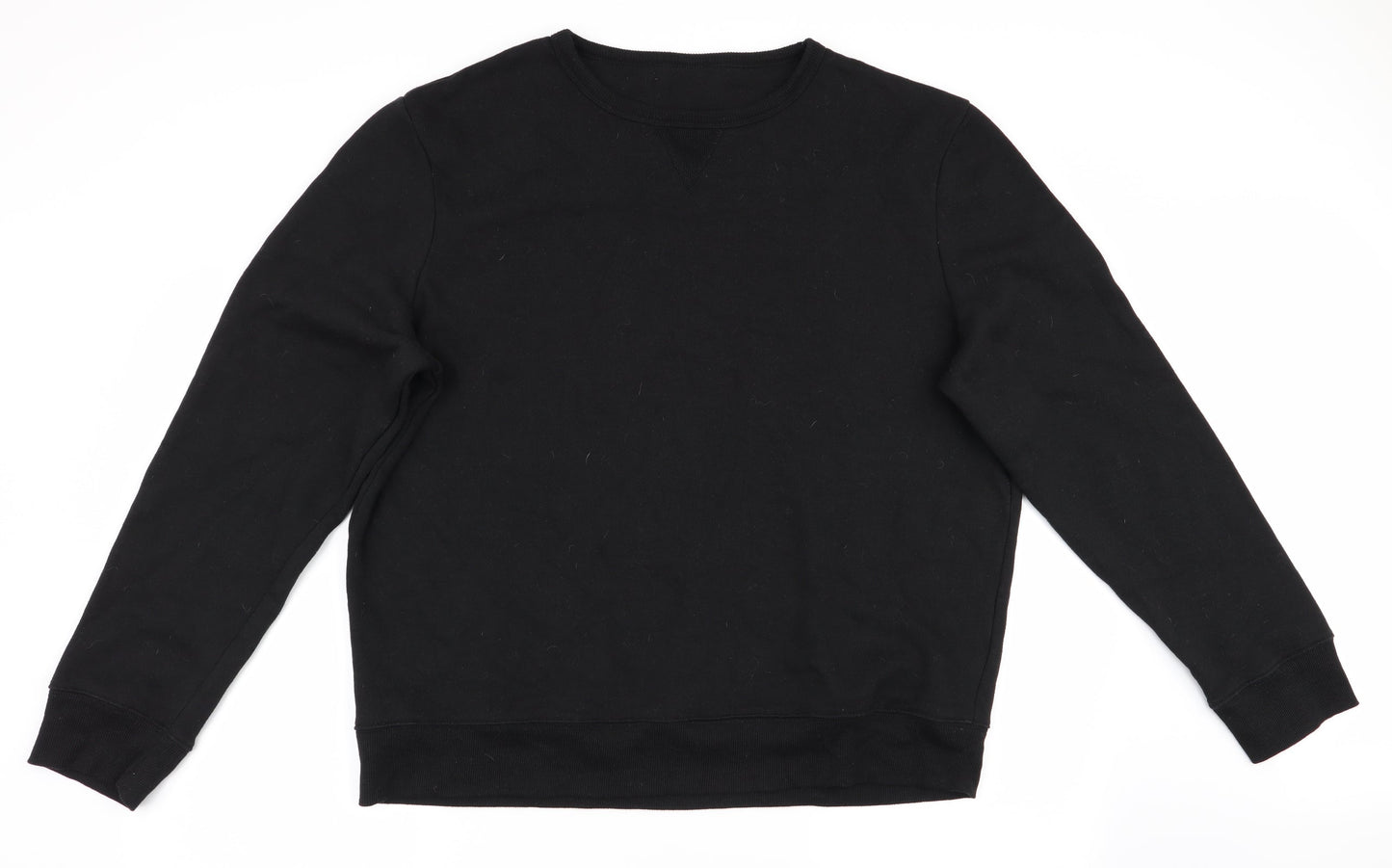 Mens UK Size  Preworn Black Pullover Sweatshirt