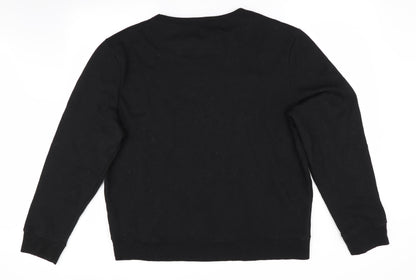Mens UK Size  Preworn Black Pullover Sweatshirt