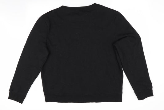 Mens UK Size  Preworn Black Pullover Sweatshirt