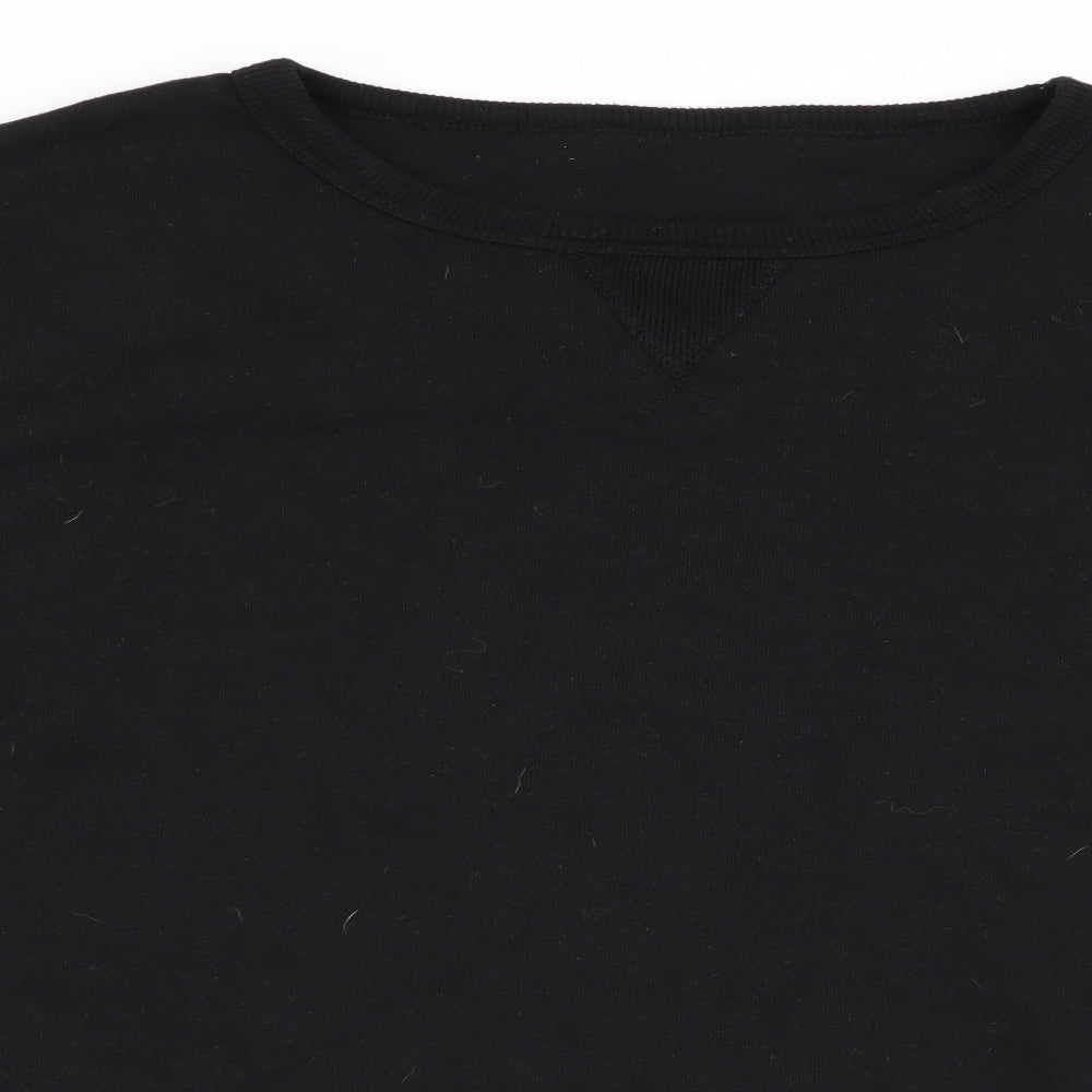 Mens UK Size  Preworn Black Pullover Sweatshirt