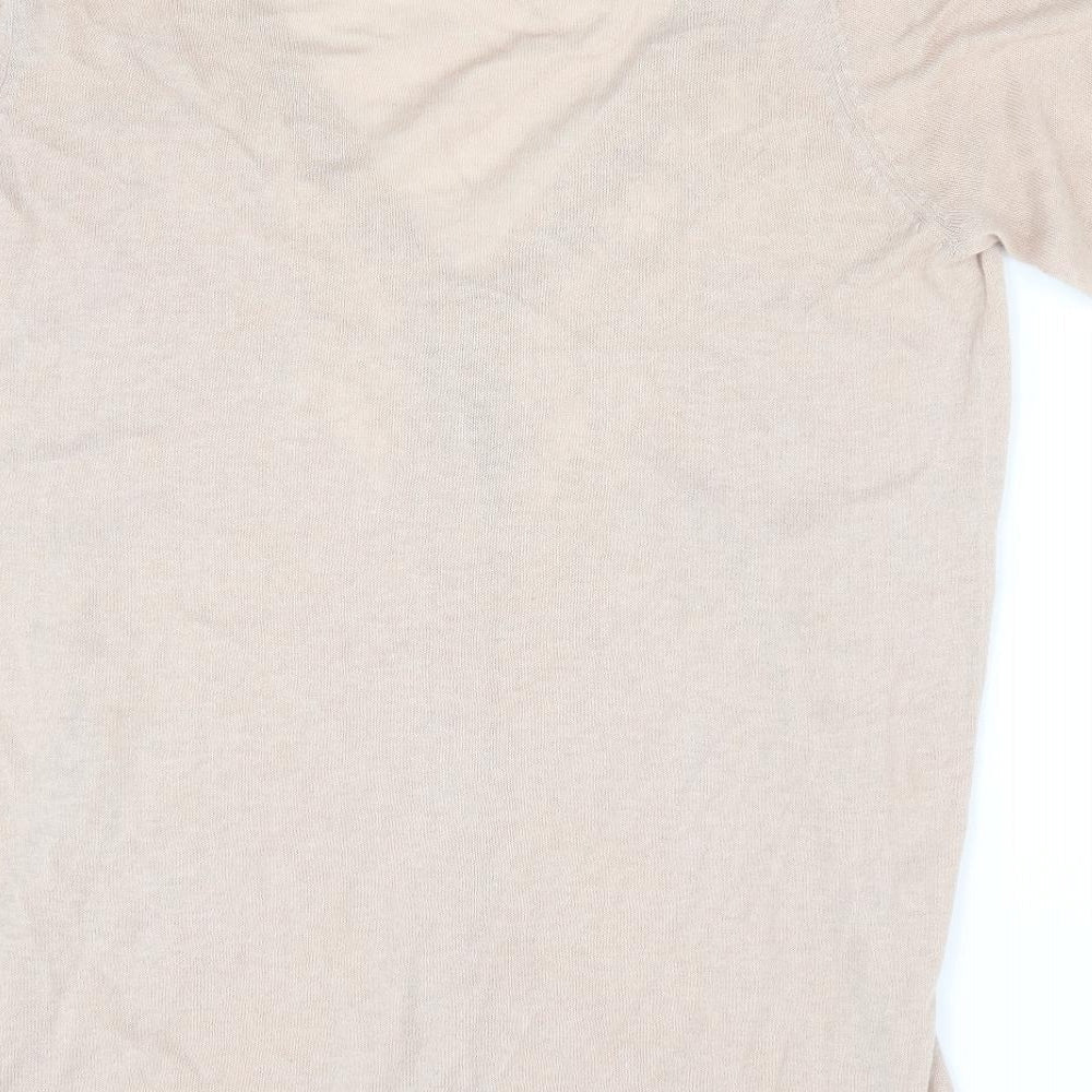 David Emanuel Womens Beige Floral  Cardigan Jumper Size 10