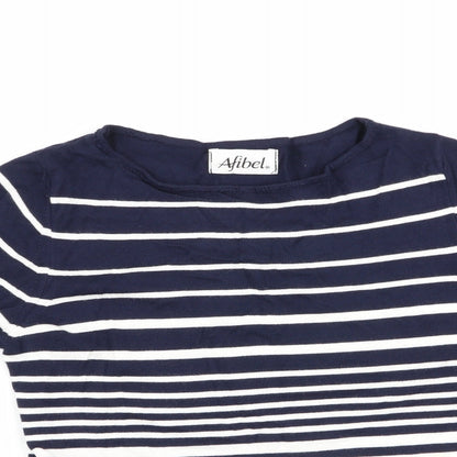 Womens UK Size 10 Afibel Blue Pullover Jumper