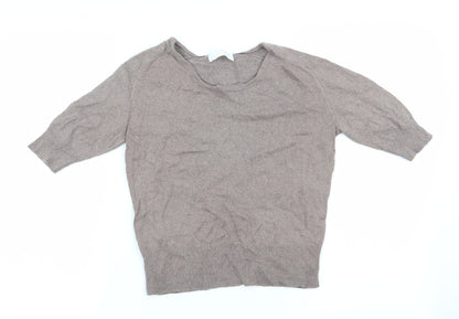 Womens UK Size S NICOLE FARHI Brown Pullover Jumper