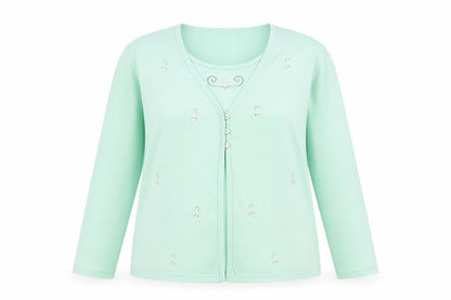 The Pearl Collection# Womens Green   Pullover Jumper Size 22