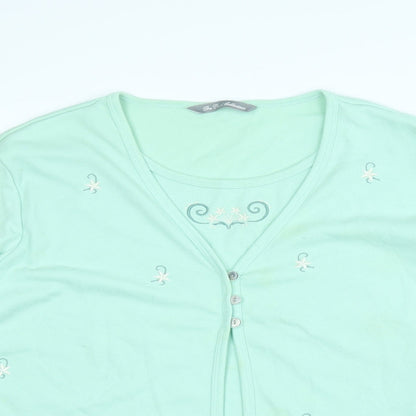 The Pearl Collection# Womens Green   Pullover Jumper Size 22