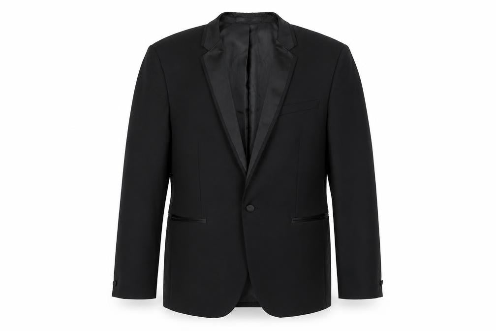 Mens UK Size  B&W Regular Black Suit Jacket