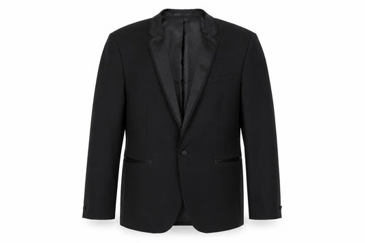 Mens UK Size  B&W Regular Black Suit Jacket