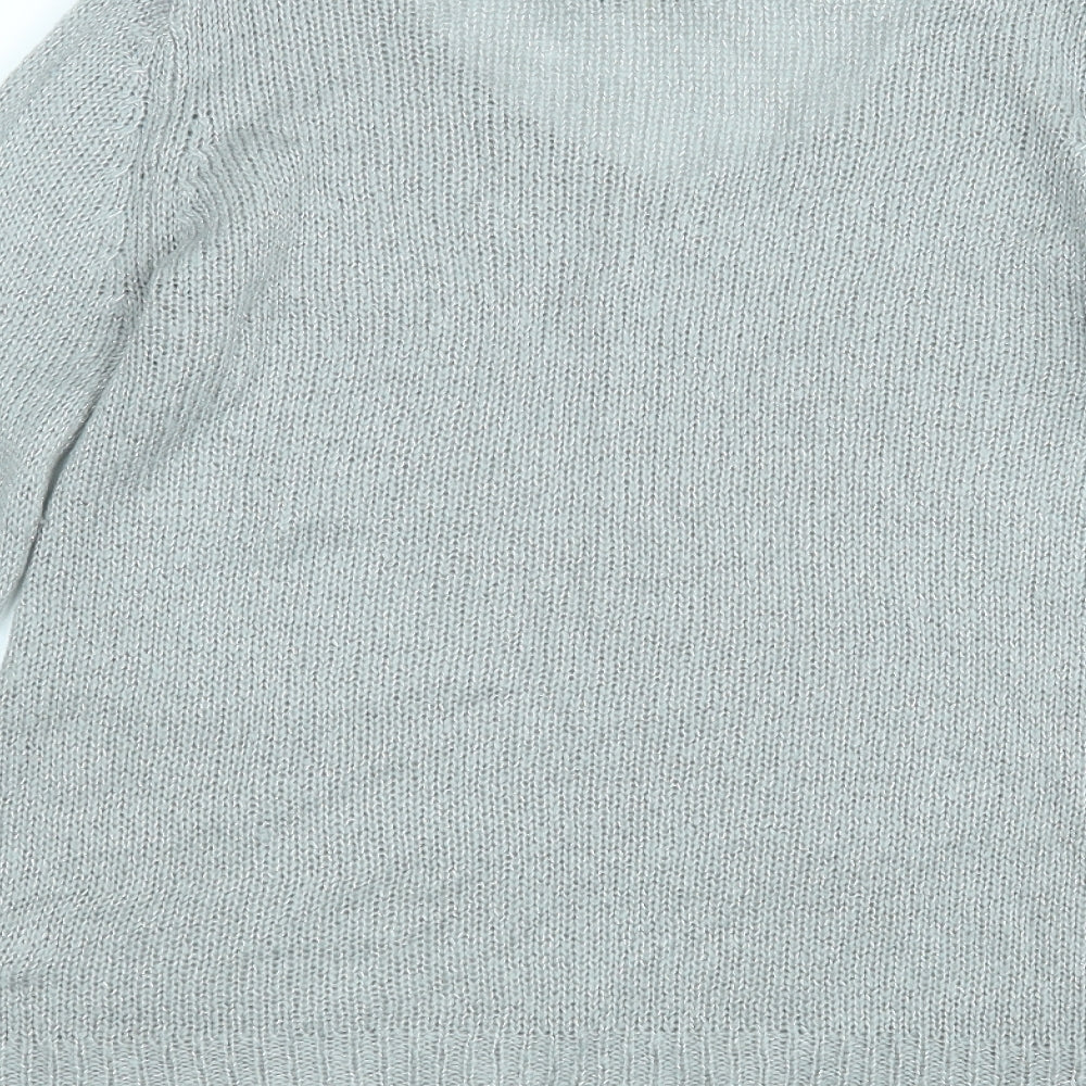 Womens UK Size S Papaya Grey Pullover Jumper