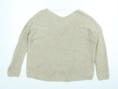 Womens UK Size 10 Atmosphere Brown Pullover Jumper