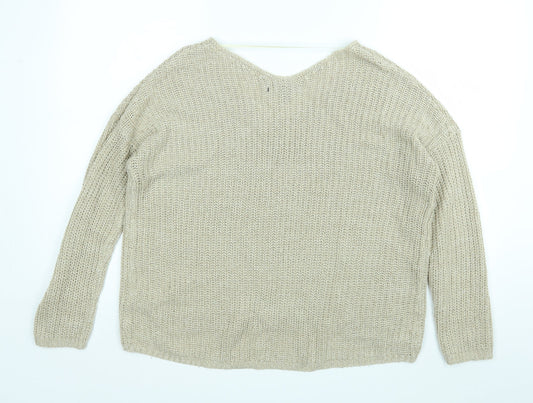 Womens UK Size 10 Atmosphere Brown Pullover Jumper