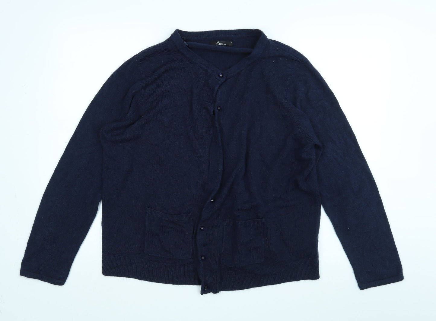Womens UK Size L BM Blue Cardigan Jumper