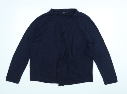 Womens UK Size L BM Blue Cardigan Jumper