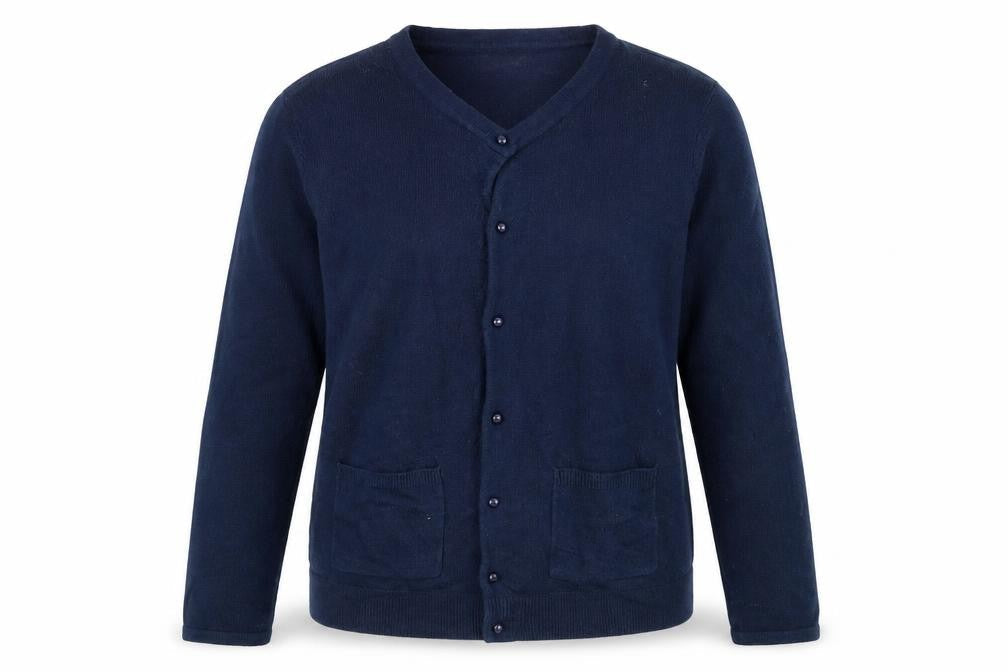 Womens UK Size L BM Blue Cardigan Jumper