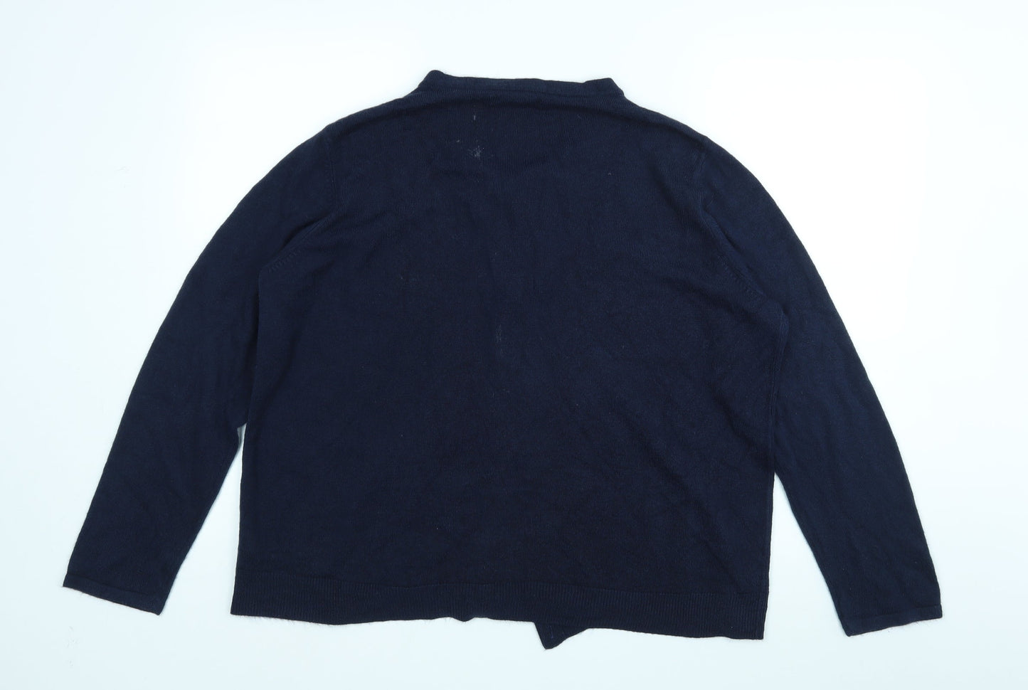 Womens UK Size L BM Blue Cardigan Jumper