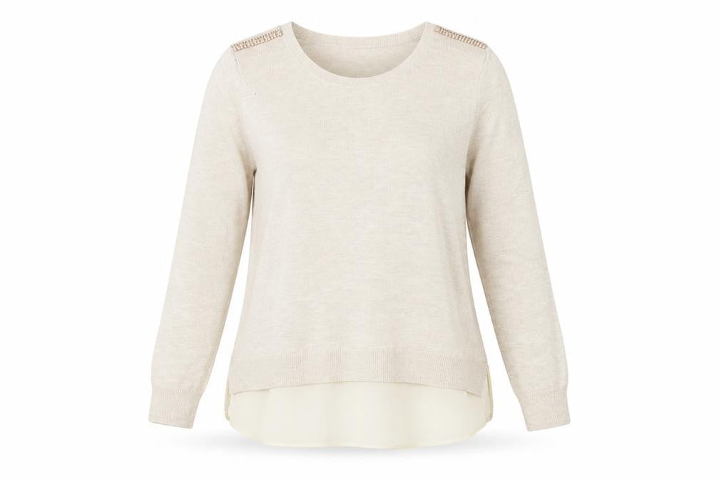 Womens UK Size 12 F&F Beige Pullover Jumper