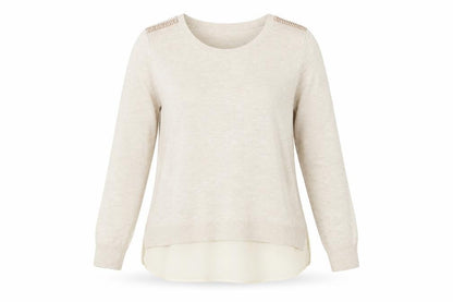 Womens UK Size 12 F&F Beige Pullover Jumper