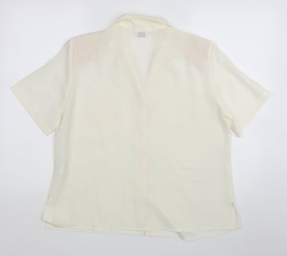 Berkertex Womens Ivory   Basic Button-Up Size 16