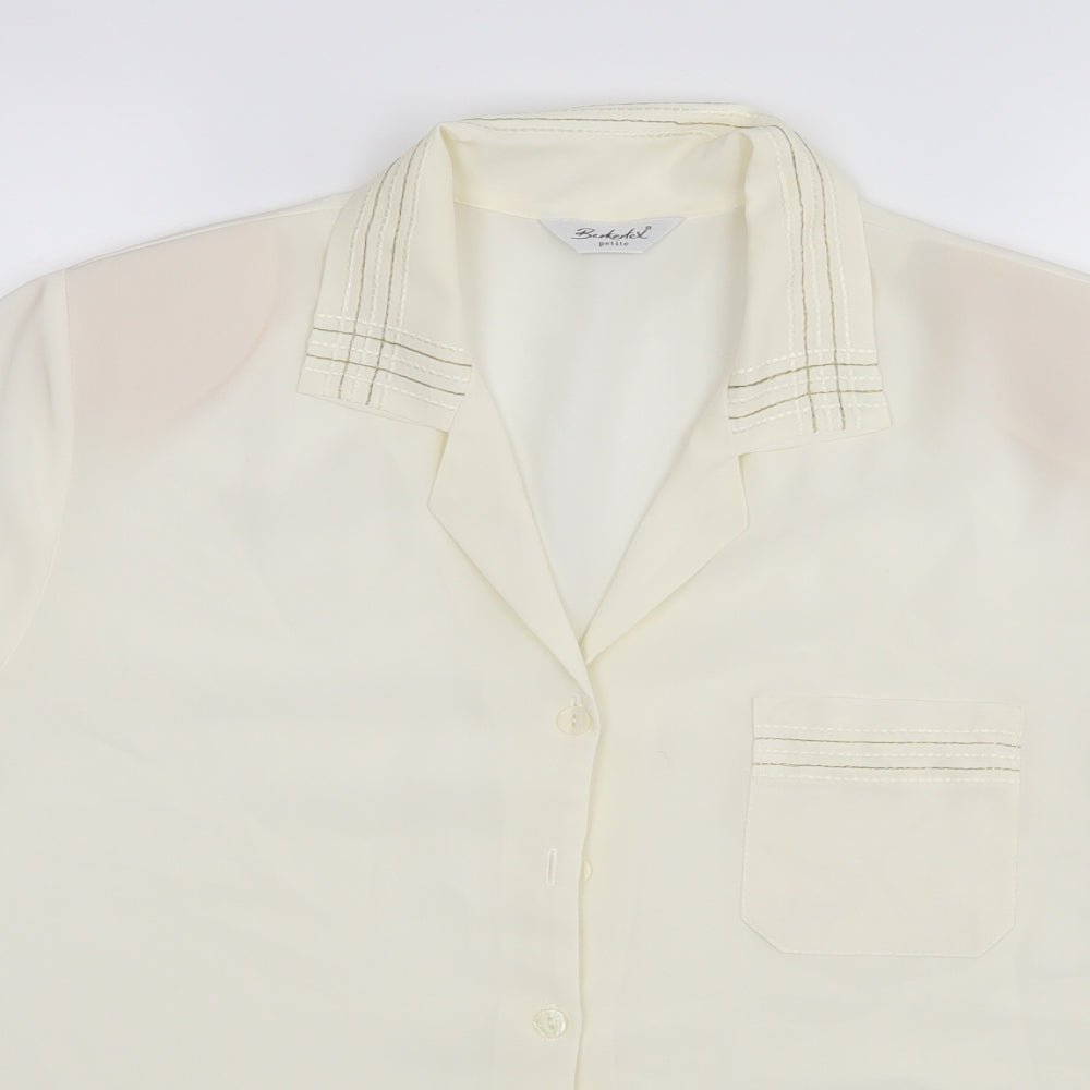 Berkertex Womens Ivory   Basic Button-Up Size 16
