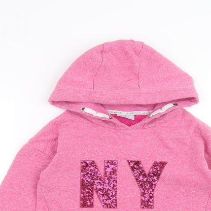 Matalan Girls Pink   Pullover Hoodie Size 10 Years