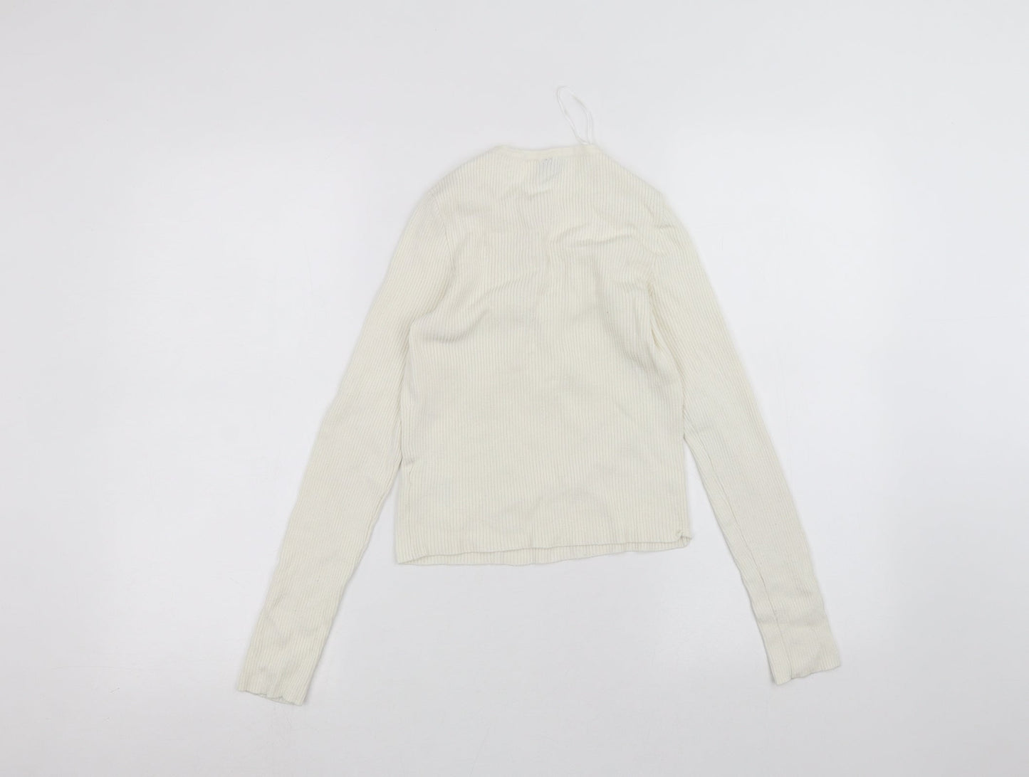 Womens UK Size S H&M White Basic T-Shirt