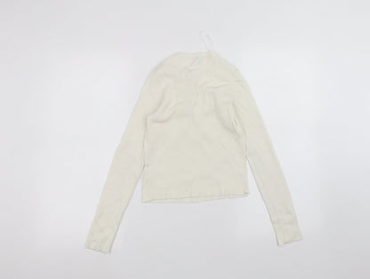 Womens UK Size S H&M White Basic T-Shirt