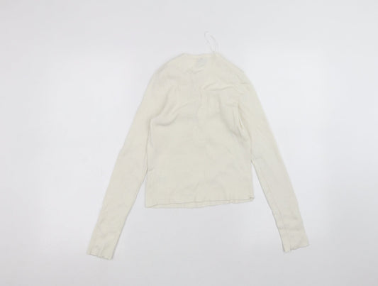 Womens UK Size S H&M White Basic T-Shirt