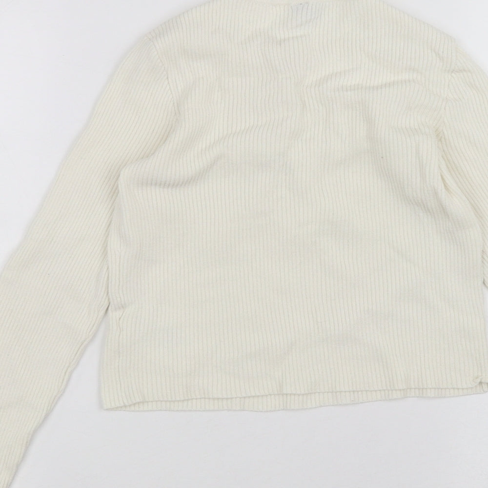 Womens UK Size S H&M White Basic T-Shirt