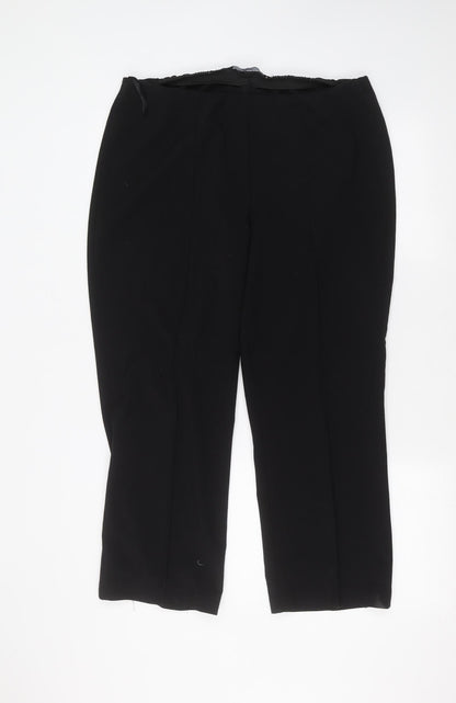 Womens UK Size 16 BM Regular Fit  Black Trousers