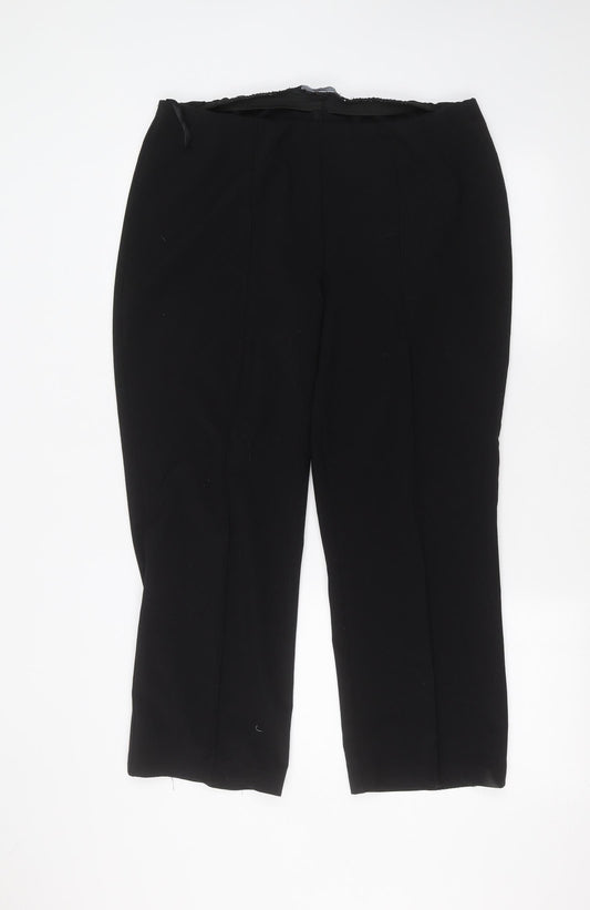 Womens UK Size 16 BM Regular Fit  Black Trousers