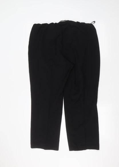 Womens UK Size 16 BM Regular Fit  Black Trousers