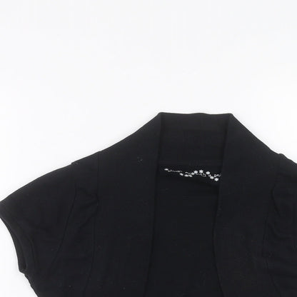 E-vie Womens Black   Cardigan Jumper Size 14