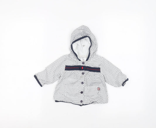 kris x kids Baby White Plaid  Rain Coat Coat Size 0-3 Months