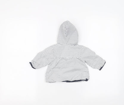 kris x kids Baby White Plaid  Rain Coat Coat Size 0-3 Months