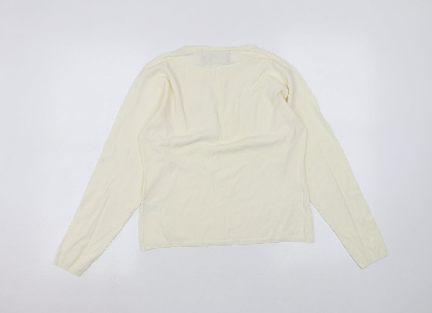 Womens UK Size One Size casamia White Cardigan Jumper