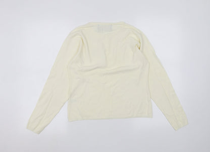 Womens UK Size One Size casamia White Cardigan Jumper