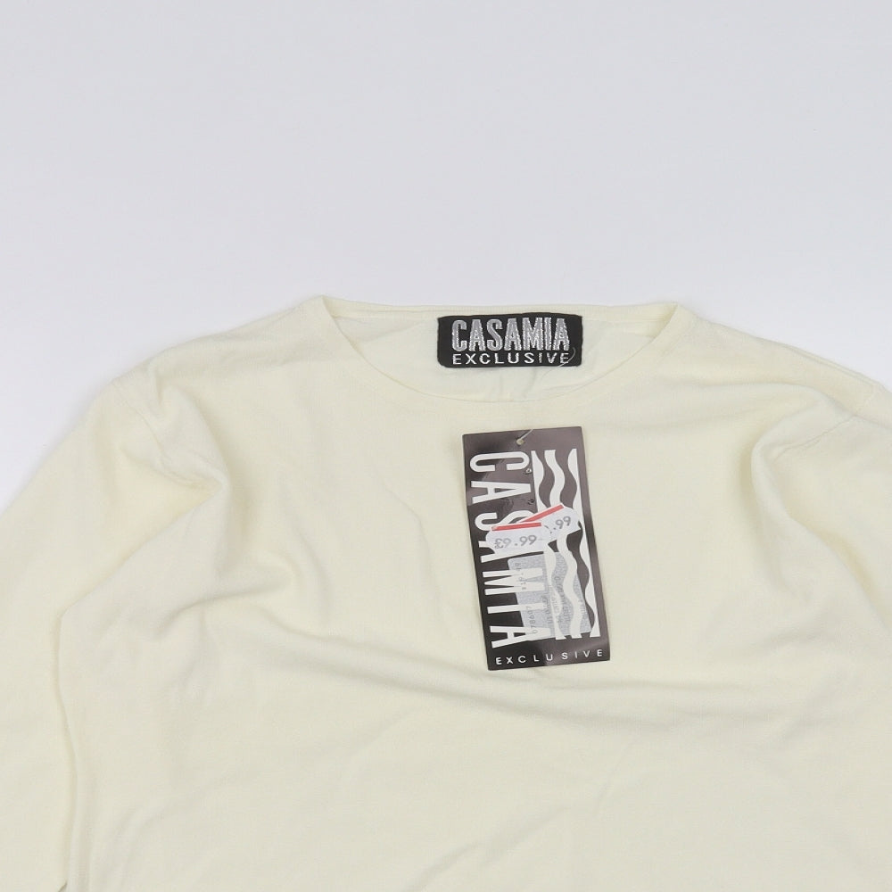 Womens UK Size One Size casamia White Cardigan Jumper