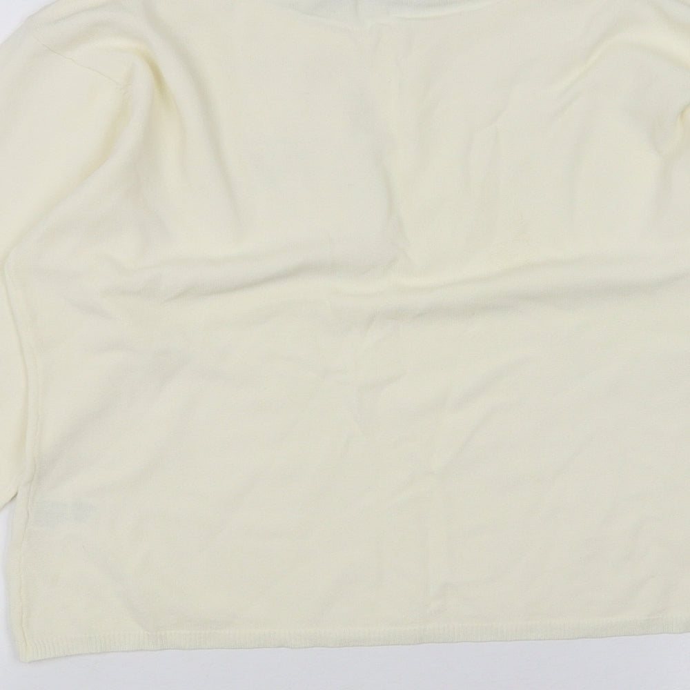 Womens UK Size One Size casamia White Cardigan Jumper