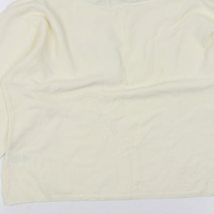 Womens UK Size One Size casamia White Cardigan Jumper