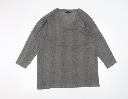 George Womens Black Striped  Basic T-Shirt Size L