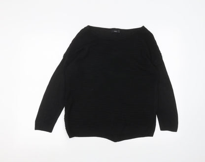 Womens UK Size 12 M&Co Black Basic T-Shirt