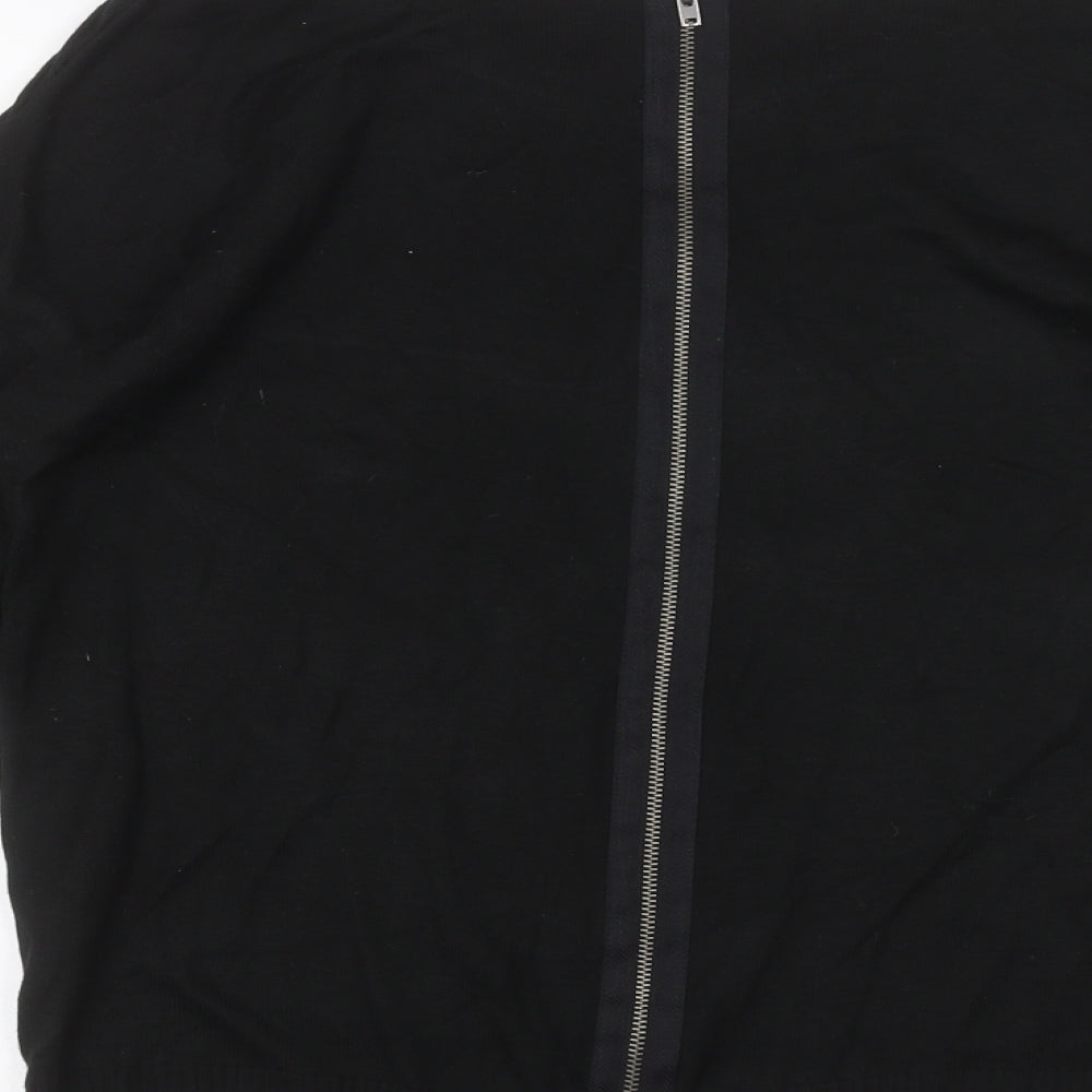 Womens UK Size 12 M&Co Black Basic T-Shirt