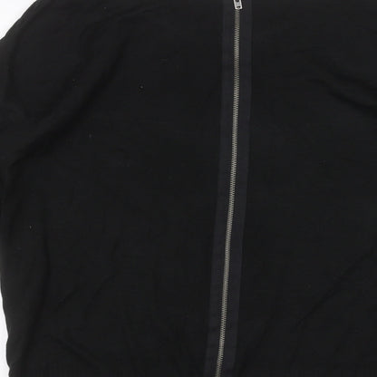 Womens UK Size 12 M&Co Black Basic T-Shirt