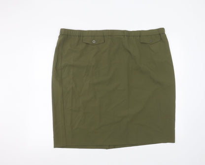Magisculpt Womens Green   Mini Skirt Size 28
