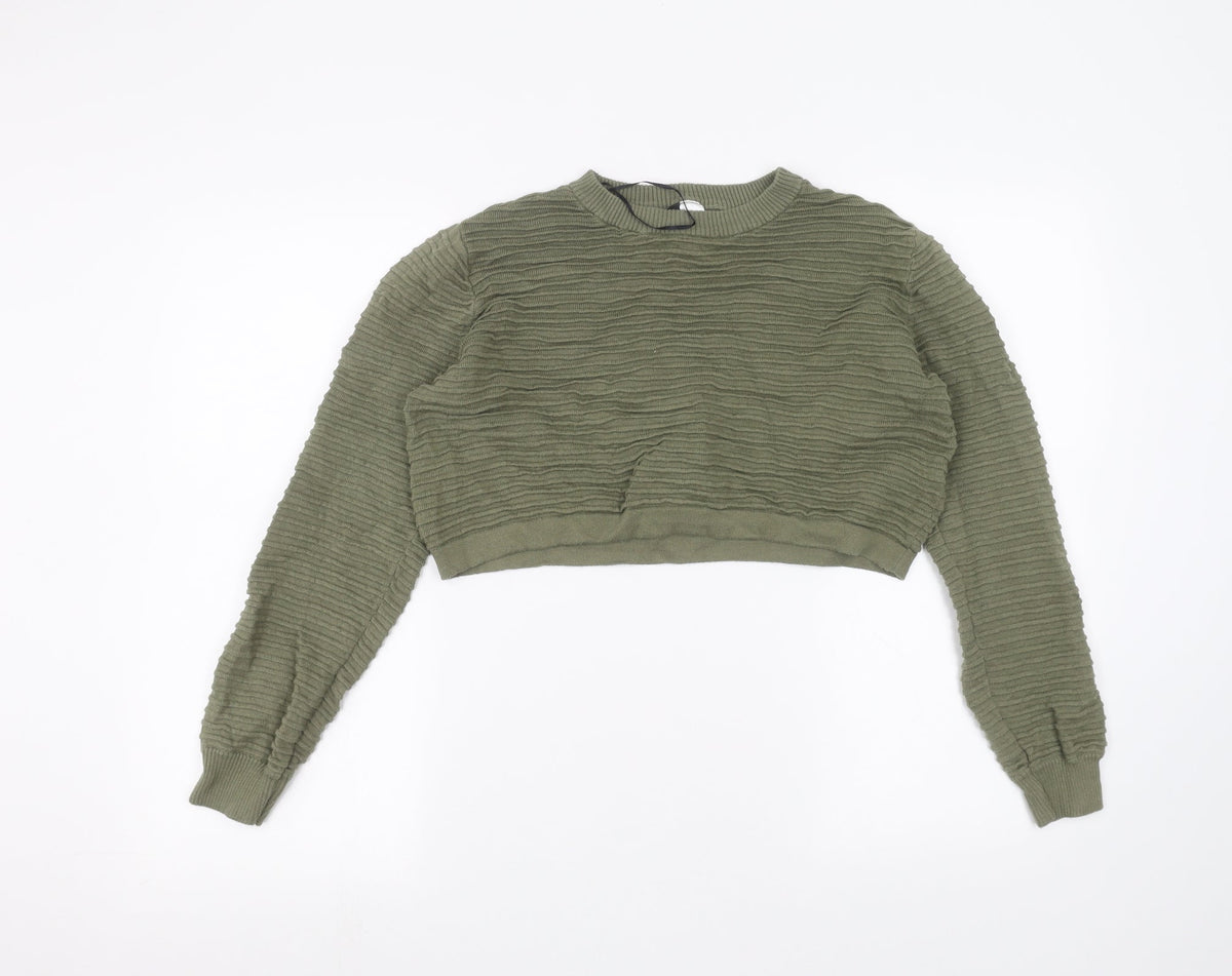 Womens UK Size S H&M Green Pullover Jumper