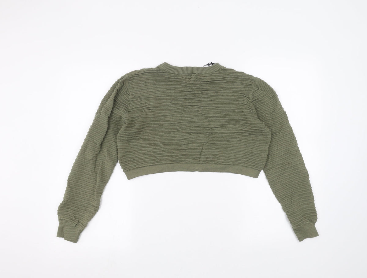Womens UK Size S H&M Green Pullover Jumper