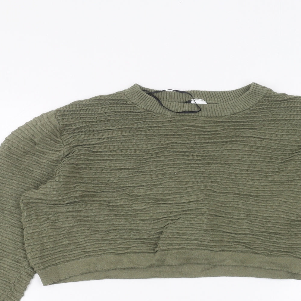 Womens UK Size S H&M Green Pullover Jumper
